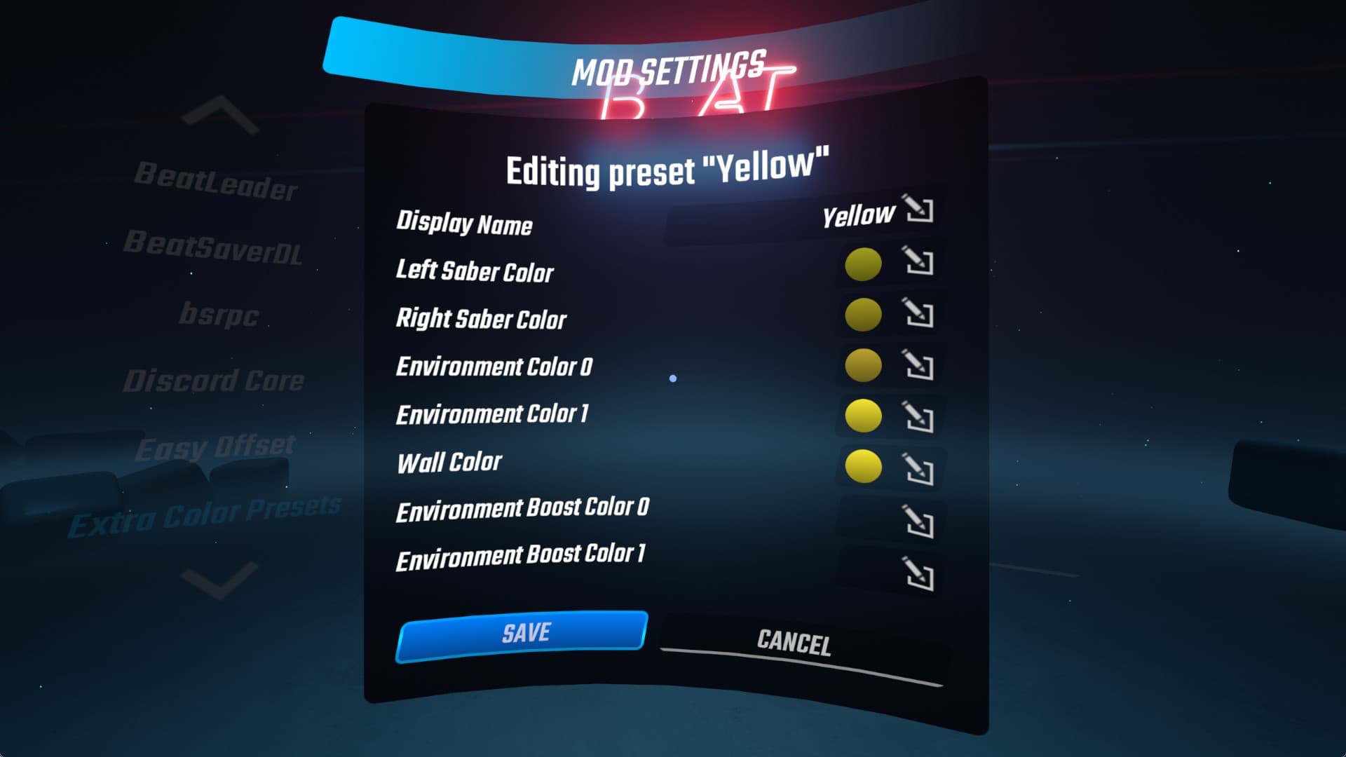 BS Extra Colour Presets